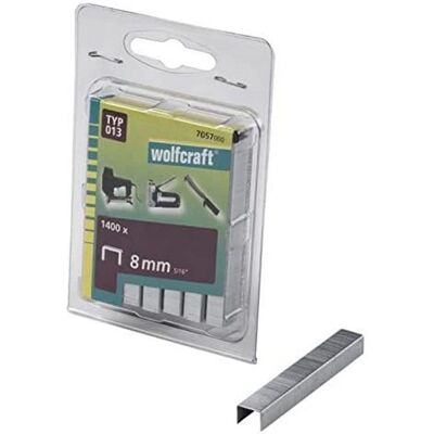 WOLFCRAFT Modello 7057000 Graffe in acciaio larghe - 8mm WOLFCRAFT Modello 7057000 Graffe in acciaio larghe - 8mm