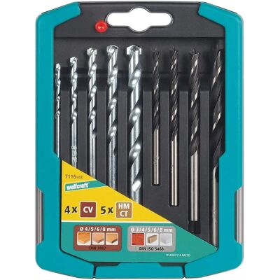Wolfcraft Modell - 9-Teiliges Beton- und Holzbohrer-Set Wolfcraft Modell - 9-Teiliges Beton- und Holzbohrer-Set