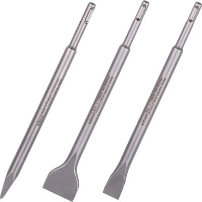 Ensemble de burins Wolfcraft - SDS Plus - 3 pièces - 250mm - Gris - Publicité Ensemble de burins Wolfcraft - SDS Plus - 3 pièces - 250mm - Gris - Publicité