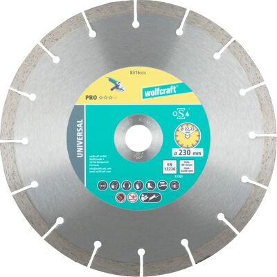 wolfcraft PRO UNIVERSAL Diamant-Trennscheibe - Mauerwerk, Beton wolfcraft PRO UNIVERSAL Diamant-Trennscheibe - Mauerwerk, Beton
