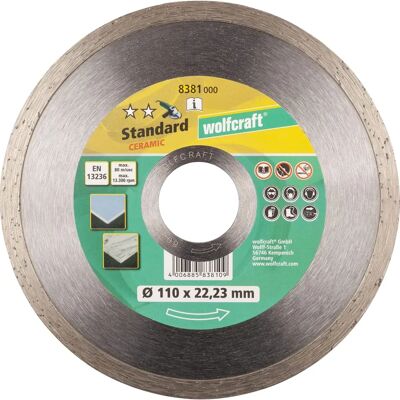 Disque de coupe diamant Wolfcraft 8383000 - EN 13236 Disque de coupe diamant Wolfcraft 8383000 - EN 13236