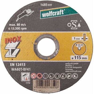 Wolfcraft 8462000 115mm Trennscheiben - Stahl, Edelstahl, 10 Stück Wolfcraft 8462000 115mm Trennscheiben - Stahl, Edelstahl, 10 Stück