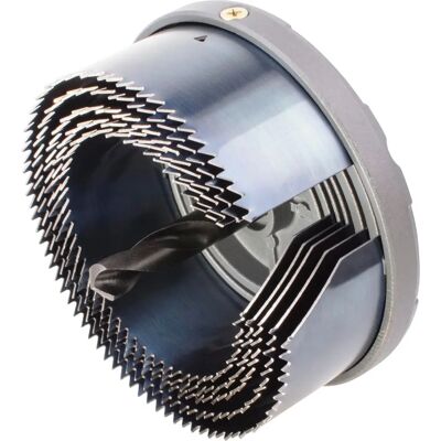 Wolfcraft hullsættesæt - Metallisk krop Stålblad - 68-100mm - Dybde 38mm Wolfcraft hullsættesæt - Metallisk krop Stålblad - 68-100mm - Dybde 38mm