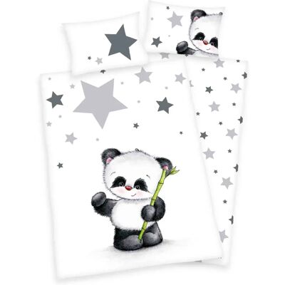 Conjunto de ropa de cama reversible para bebé con panda de Herding Conjunto de ropa de cama reversible para bebé con panda de Herding