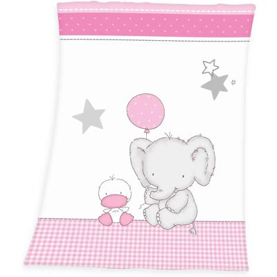 Herding - Fynn Elefant - rosa, 75 x 100 cm - Blanket Herding - Fynn Elefant - rosa, 75 x 100 cm - Blanket