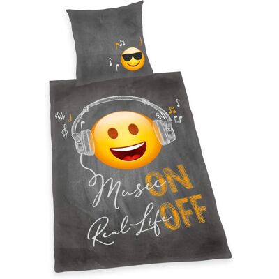 Linge de lit enfant Herding - Emot!x Design réversible Linge de lit enfant Herding - Emot!x Design réversible