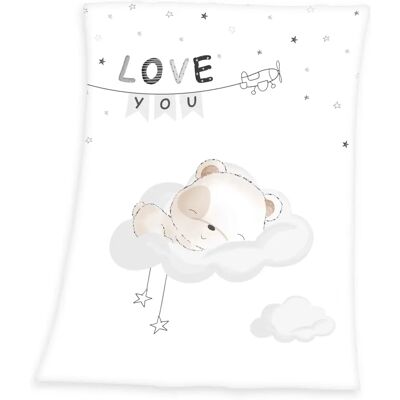 Herding Babybest 1540216014 Flauschige Bären Mikrofaserdecke - Babydecke Herding Babybest 1540216014 Flauschige Bären Mikrofaserdecke - Babydecke