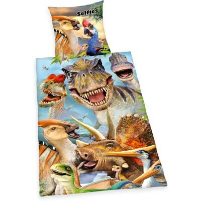 Juego de sábanas de dinosaurios Herding - Ropa de cama infantil reversible Juego de sábanas de dinosaurios Herding - Ropa de cama infantil reversible