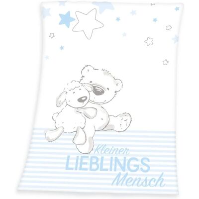 Klaus Herding GmbH Mikrofibermjuk babyfilt - Blå - Babyfilt Klaus Herding GmbH Mikrofibermjuk babyfilt - Blå - Babyfilt