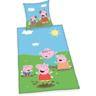 Conjunto de Ropa de Cama Peppa Pig que brilla en la oscuridad - Niños algodón reversible Conjunto de Ropa de Cama Peppa Pig que brilla en la oscuridad - Niños algodón reversible