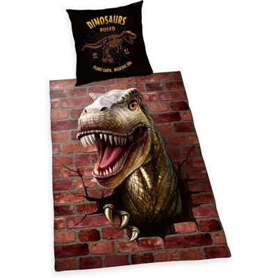 Conjunto de Ropa de Cama Dino Herding - 140x200/70x90 - Patrón 3D Dinosaurio Conjunto de Ropa de Cama Dino Herding - 140x200/70x90 - Patrón 3D Dinosaurio