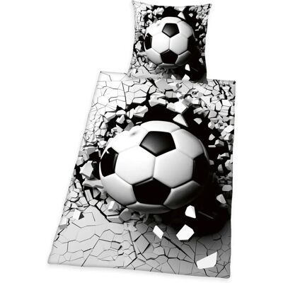 Herding Voetbal 3D Beddengoed Set - Reversibel, Katoen Herding Voetbal 3D Beddengoed Set - Reversibel, Katoen