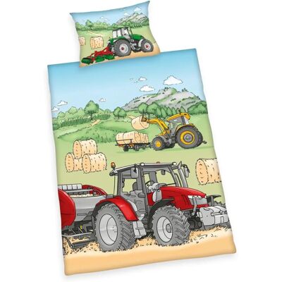 BABY BEST Traktor - Literie bébé - Coton, Réversible BABY BEST Traktor - Literie bébé - Coton, Réversible