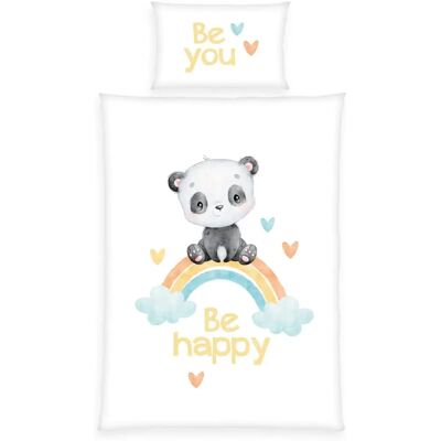 Biancheria da letto per bebé Herding Panda Arcobaleno - Flanella, 100% Cotone Biancheria da letto per bebé Herding Panda Arcobaleno - Flanella, 100% Cotone
