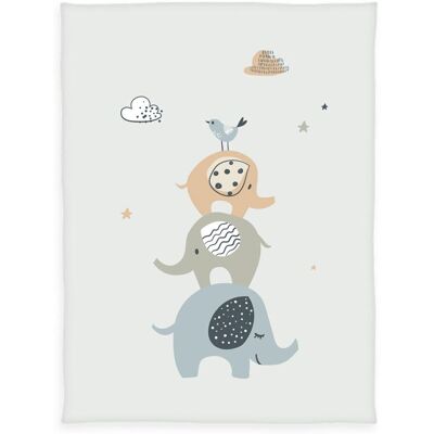 HERDING Elephants deken - Microfaserflausch-Decke 75 x 100 cm HERDING Elephants deken - Microfaserflausch-Decke 75 x 100 cm