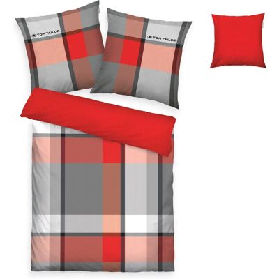 TOM TAILOR HOME Lenny - Bettwäsche-Set 2- oder 4-teilig - Rot-Grau TOM TAILOR HOME Lenny - Bettwäsche-Set 2- oder 4-teilig - Rot-Grau