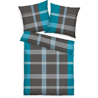 Tom Tailor Ole Türkis Karo-Bettwäsche-Set - Bettwäsche Tom Tailor Ole Türkis Karo-Bettwäsche-Set - Bettwäsche