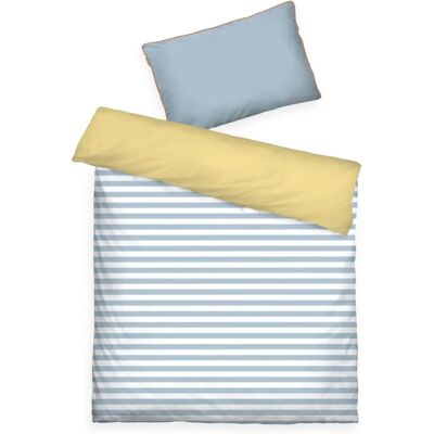 Linge de lit bébé TOM TAILOR HOME - Bleu ciel et citron, 100x135cm, 135x200cm, 155x220cm Linge de lit bébé TOM TAILOR HOME - Bleu ciel et citron, 100x135cm, 135x200cm, 155x220cm