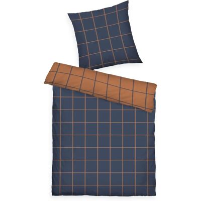 TOM TAILOR Dunkelblau Rostrot Flanell Bettwäsche - Bettwäsche TOM TAILOR Dunkelblau Rostrot Flanell Bettwäsche - Bettwäsche