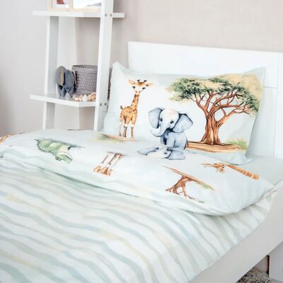 HERDING Babybettwäsche - Baby Best Safari, bunt, 100x135cm, Baumwolle HERDING Babybettwäsche - Baby Best Safari, bunt, 100x135cm, Baumwolle