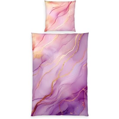 Ensemble de literie en satin de coton Herding Home Marble - Linge de lit Ensemble de literie en satin de coton Herding Home Marble - Linge de lit