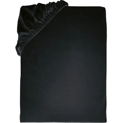 TOM TAILOR HOME Fitted Sheet - Jersey, Black TOM TAILOR HOME Fitted Sheet - Jersey, Black