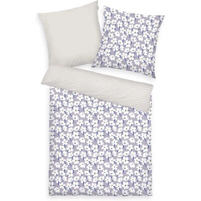 HERDING Bettwäsche-Set - Wendebettwäsche mit Blumen & Streifen HERDING Bettwäsche-Set - Wendebettwäsche mit Blumen & Streifen