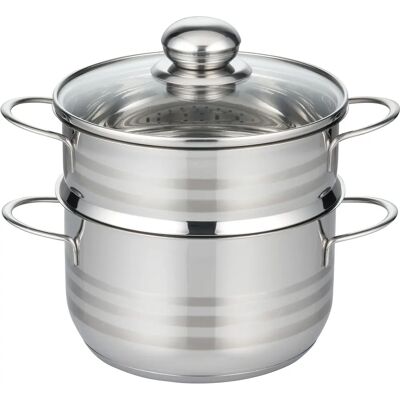 ELO BASIC Brillant Dampfgar Topf - 18cm, Silber ELO BASIC Brillant Dampfgar Topf - 18cm, Silber
