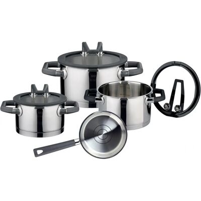 ELO RONDELLO Kochgeschirr-Set - 7-tlg, Induktion, Schwarz ELO RONDELLO Kochgeschirr-Set - 7-tlg, Induktion, Schwarz