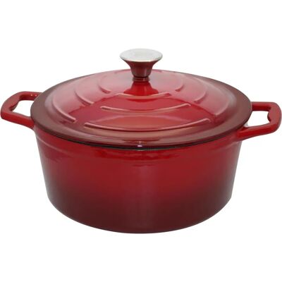 Elo Cocotte en Fonte Émaillée Rouge Cerise - 26cm - 4.5L Elo Cocotte en Fonte Émaillée Rouge Cerise - 26cm - 4.5L