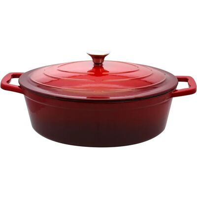 Elo Cherry Red Enameled Cast Iron Dutch Oven - 33cm 4.9L Elo Cherry Red Enameled Cast Iron Dutch Oven - 33cm 4.9L