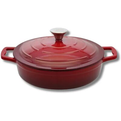 Cocotte en fonte émaillée Elo - 28cm - 3L - Cerise rouge - Ragoût Cocotte en fonte émaillée Elo - 28cm - 3L - Cerise rouge - Ragoût