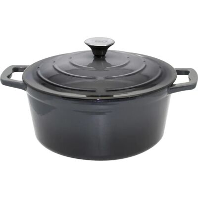Elo Cocotte en Fonte Émaillée - 26cm, 4.5L, Gris, Tous Feux Elo Cocotte en Fonte Émaillée - 26cm, 4.5L, Gris, Tous Feux