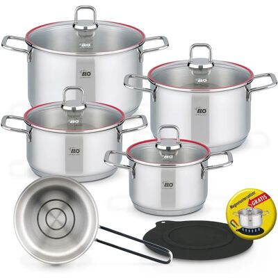 ELO Excellent Edelstahl Topfset - Silber ELO Excellent Edelstahl Topfset - Silber