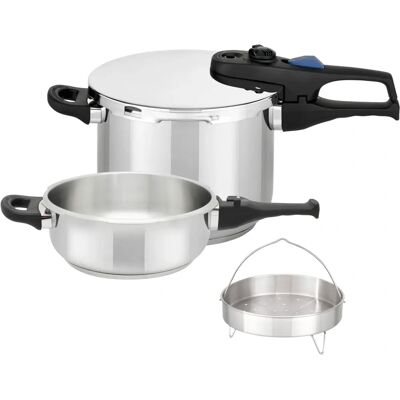 Ensemble Cookeo à Pression ELO Praktika Plus XL - Argent Ensemble Cookeo à Pression ELO Praktika Plus XL - Argent