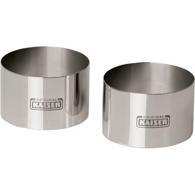 Conjunto de anéis para sobremesas em aço inoxidável Kaiser - 8cm - Acessórios de cozinha Conjunto de anéis para sobremesas em aço inoxidável Kaiser - 8cm - Acessórios de cozinha