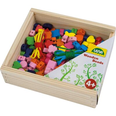 Lena SM32020 Jouet d'artisanat - Ensemble de perles en bois pour enfants 4+ Lena SM32020 Jouet d'artisanat - Ensemble de perles en bois pour enfants 4+