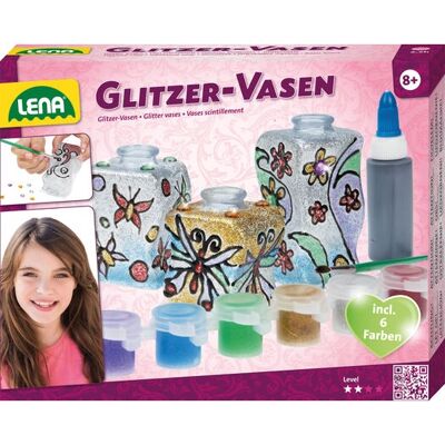 Lena Glittervasen - Kreatives Bastelset für Kinder Lena Glittervasen - Kreatives Bastelset für Kinder