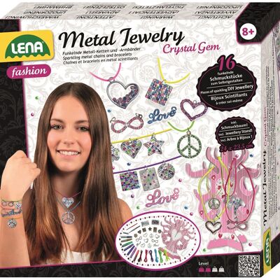 LENA Gioielli in Metallo e Cristalli - Kit per bambini - 8+ LENA Gioielli in Metallo e Cristalli - Kit per bambini - 8+