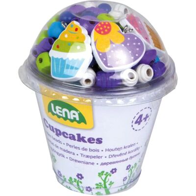 Lena - Set houten kralen cupcake - Knutselset Lena - Set houten kralen cupcake - Knutselset