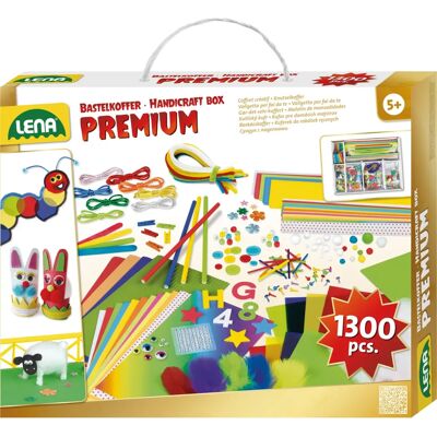 Lena SM42663 Bastelkoffer Premium - Bunt, 1300+ Materialien, Kreativset Lena SM42663 Bastelkoffer Premium - Bunt, 1300+ Materialien, Kreativset