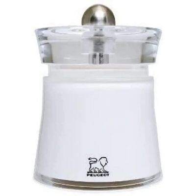 Peugeot Bali Salt Grinder - White, 8cm, Adjustable Ceramic Mechanism Peugeot Bali Salt Grinder - White, 8cm, Adjustable Ceramic Mechanism