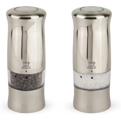 Peugeot Zeli Duo Electric Salt and Pepper Mill Set - Salt & Pepper Grinder Peugeot Zeli Duo Electric Salt and Pepper Mill Set - Salt & Pepper Grinder