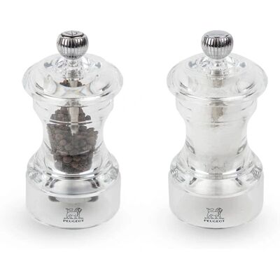 Peugeot Bistro Acryl Salz- & Pfeffermühlen, 10cm, Set von 2 Peugeot Bistro Acryl Salz- & Pfeffermühlen, 10cm, Set von 2