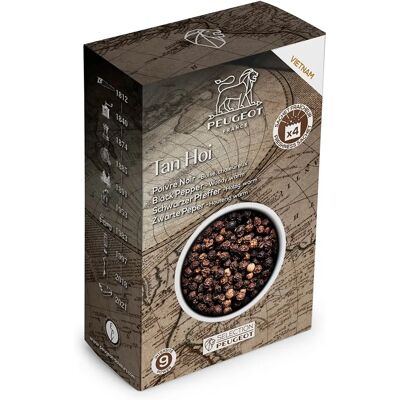 Poivre noir Tan Hoi Peugeot - Notes aromatiques boisées - 4x20g - Publicité Poivre noir Tan Hoi Peugeot - Notes aromatiques boisées - 4x20g - Publicité