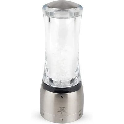 Peugeot Salt Mill - 16cm Acrylic/Stainless Steel - Adjustable u'Select Peugeot Salt Mill - 16cm Acrylic/Stainless Steel - Adjustable u'Select