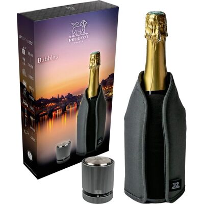 Coffret Cadeau Peugeot - Frizz Gris et Bouchon à Champagne - Publicité Coffret Cadeau Peugeot - Frizz Gris et Bouchon à Champagne - Publicité