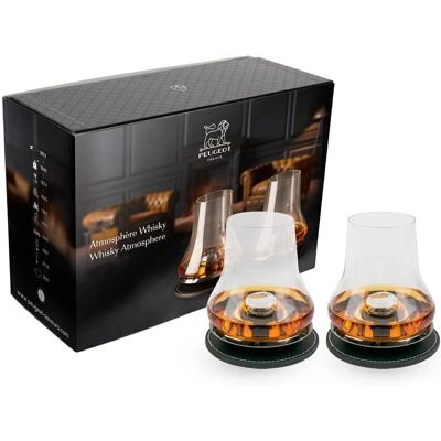 Set de Whisky Peugeot Atmosphère - Verres & Coffret Cadeau - Publicité Set de Whisky Peugeot Atmosphère - Verres & Coffret Cadeau - Publicité