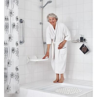 Ridder Eco Klappbarer Duschsitz - Langlebiges Aluminium & PP, Weiß Ridder Eco Klappbarer Duschsitz - Langlebiges Aluminium & PP, Weiß