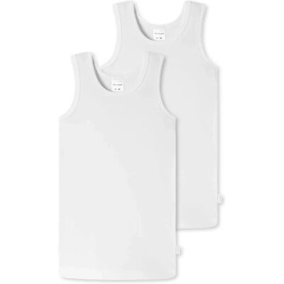 Schiesser Modèle 95/5 - Sous-vêtements pour enfants blancs - Pack de 2 Schiesser Modèle 95/5 - Sous-vêtements pour enfants blancs - Pack de 2